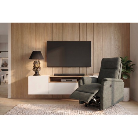 Fauteuil cinéma HOLLYWOOD électrique tissu vert