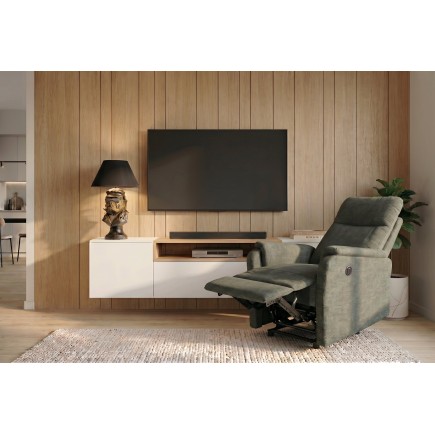 Fauteuil cinéma HOLLYWOOD électrique tissu vert