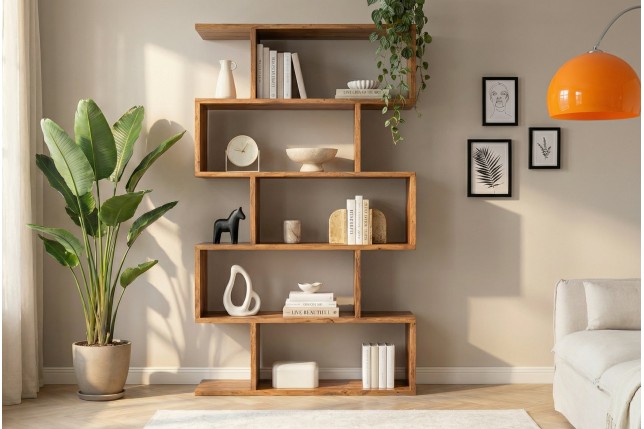 Étagère SNAKE 180cm Acacia Massif Naturel | Design