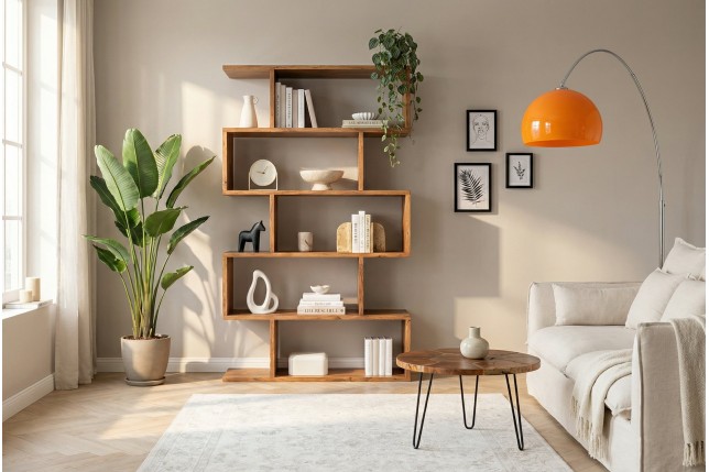 Étagère SNAKE 180cm Acacia Massif Naturel | Design