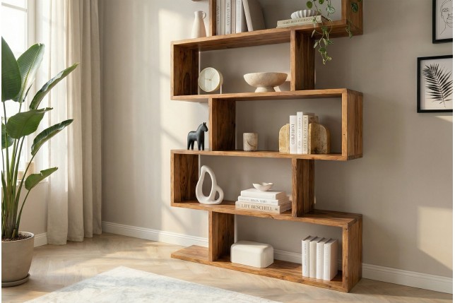 Étagère SNAKE 180cm Acacia Massif Naturel | Design