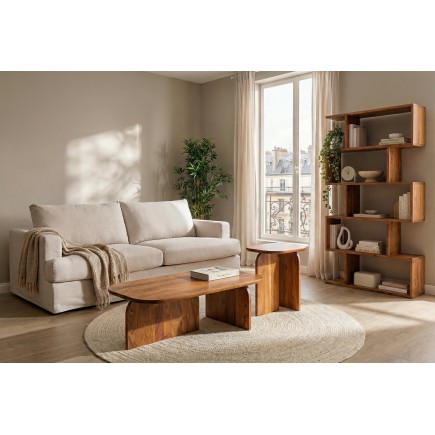 Table basse GATSBY lot de 2 - Acacia massif verni 2