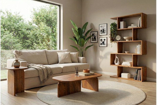 Table basse GATSBY lot de 2 - Acacia massif verni