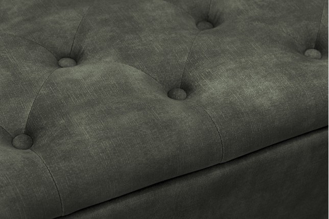 Banc coffre EN VOGUE 120cm velours vert foncé