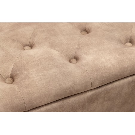 Banc coffre EN VOGUE 120cm velours beige - Rangement
