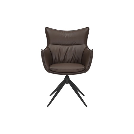 Fauteuil pivotant VOGUE 360° simili cuir marron