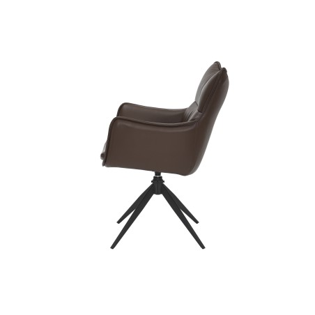 Fauteuil pivotant VOGUE 360° simili cuir marron