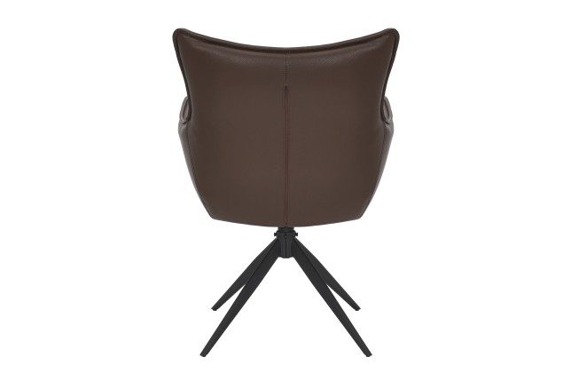 Fauteuil pivotant VOGUE 360° simili cuir marron