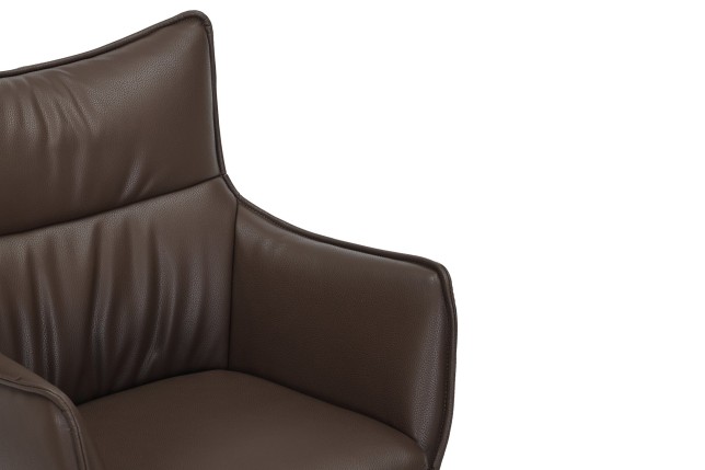 Fauteuil pivotant VOGUE 360° simili cuir marron
