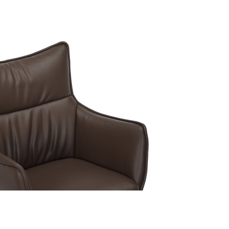 Fauteuil pivotant VOGUE 360° simili cuir marron