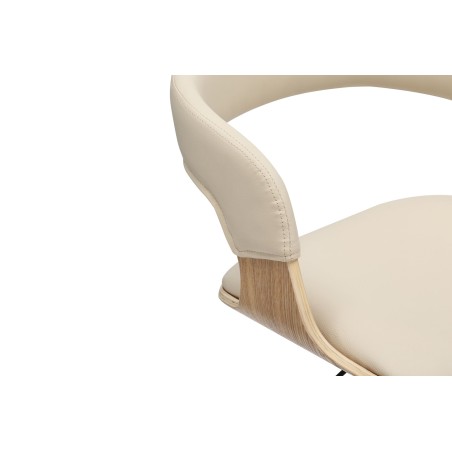 Tabouret de Bar MANHATTAN Pivotant Beige Réglable