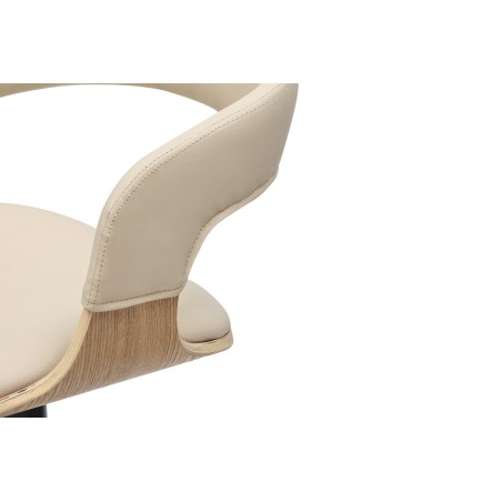 Tabouret de Bar MANHATTAN Pivotant Beige Réglable