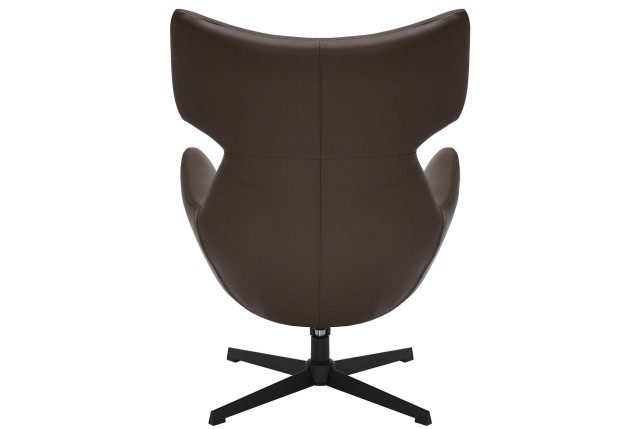Fauteuil VOGUE pivotant 360° simili-cuir brun
