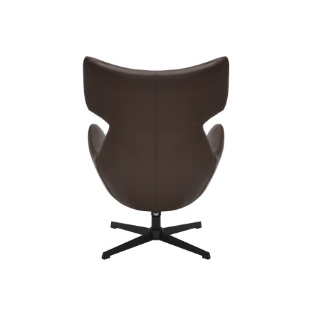 Fauteuil VOGUE pivotant 360° simili-cuir brun