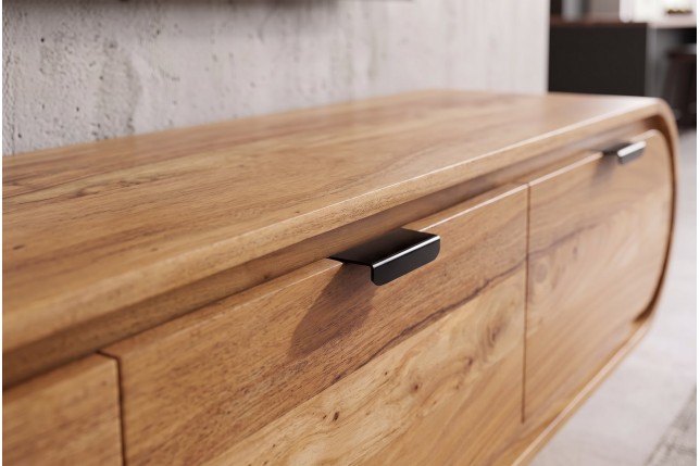 Meuble TV suspendu ORGANIC 160cm acacia massif naturel