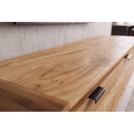 Meuble TV suspendu ORGANIC 160cm acacia massif naturel