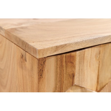 Meuble TV suspendu MYSTIC LIVING 160cm acacia massif