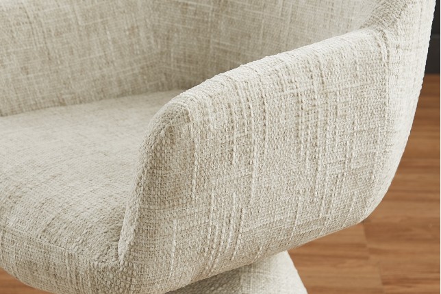 Fauteuil pivotant AMBIENTO chenille beige 180°