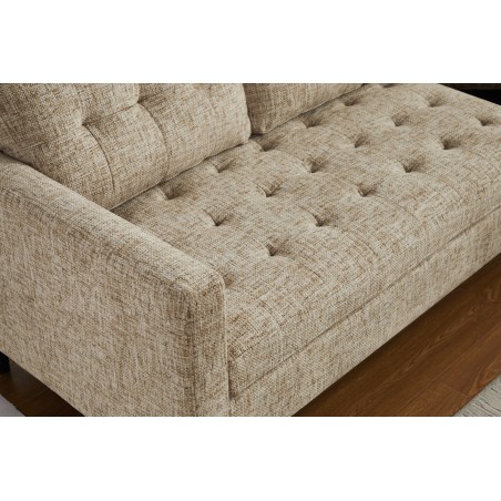 Canapé d'angle STOCKHOLM 220cm tissu beige - 3 places