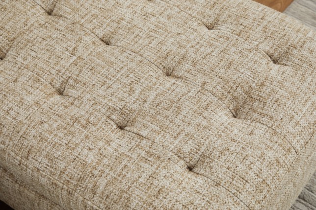 Canapé d'angle STOCKHOLM 220cm tissu beige - 3 places
