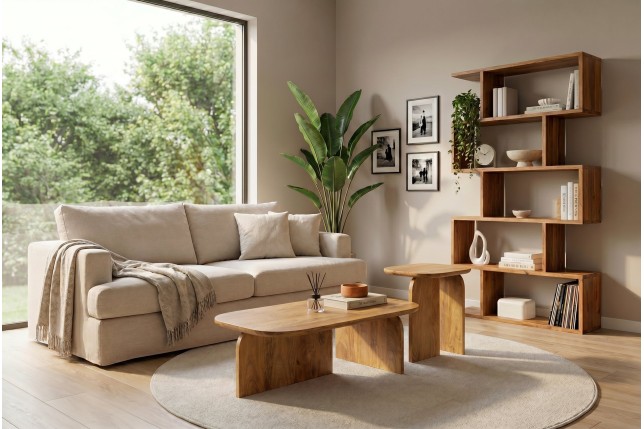 et 2 Tables Basses Gatsby Manguier Brun | Elsines