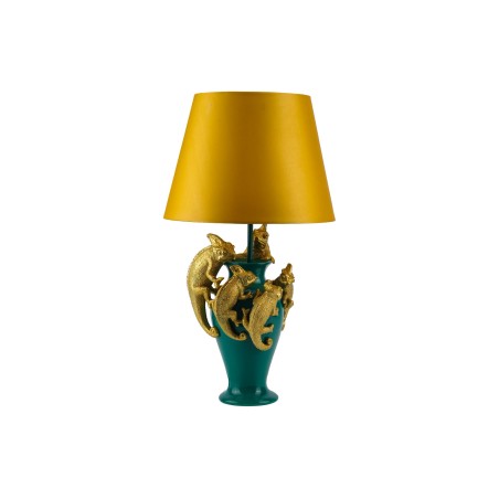 Lampe de table CHAMELEON 55cm vert, or, jaune | Polyrésine