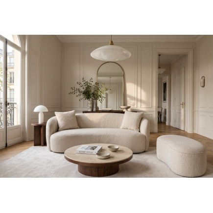 Sofa ELEMENTAL 180cm 2 places bouclé champagne beige
