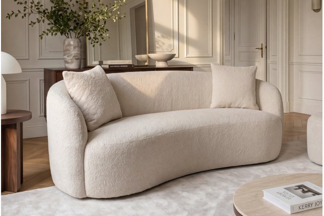 Sofa ELEMENTAL 180cm 2 places bouclé champagne beige
