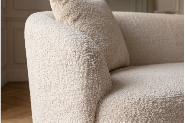 Sofa ELEMENTAL 180cm 2 places bouclé champagne beige