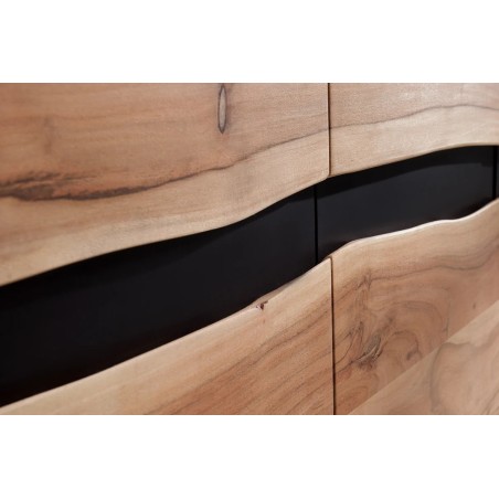 Bahut AMAZONAS 150cm Bois Massif Acacia Pieds Métal