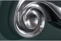 Miroir mural moderne en polyresine teinté argent