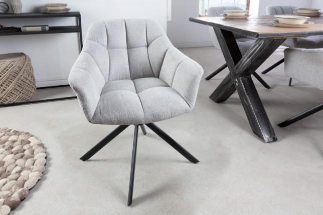Fauteuil de salle à manger coloris gris