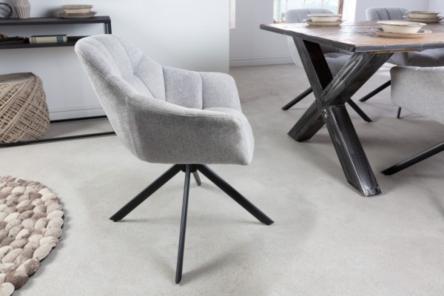Fauteuil de salle à manger coloris gris