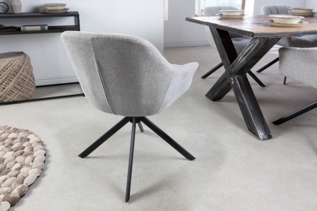 Fauteuil de salle à manger coloris gris