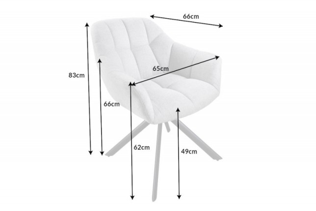 Fauteuil de salle à manger coloris gris