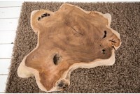 Table d'appoint en bois massif style rustique