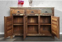 Bahut design industriel en bois massif recyclé