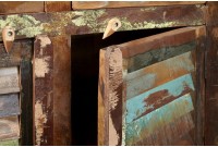 Bahut design industriel en bois massif recyclé