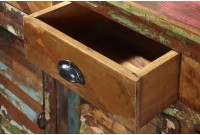 Bahut design industriel en bois massif recyclé
