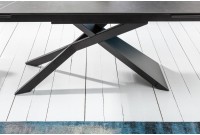 Table à manger 180-220-260cm céramique  aspect de pierre graphite
