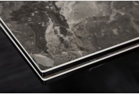 Table à manger extensible 180-220-260cm céramique  aspect marbre foncé