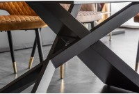 Table à manger extensible 180-220-260cm céramique  aspect marbre foncé