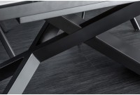 Table à manger extensible 180-220-260cm céramique  aspect marbre blanc