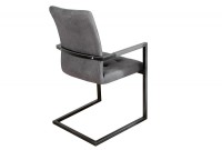 Ensemble de 2 chaises capitonnées gris
