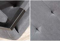 Ensemble de 2 chaises capitonnées gris