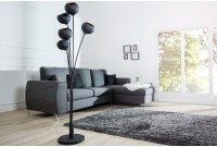Lampadaire design en métal coloris or noir 170cm
