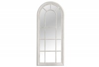 Miroir design Fenêtre avec cadre en bois blanc