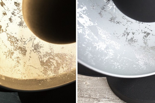 Lampe à poser en aluminium et acier inoxydable coloris argent