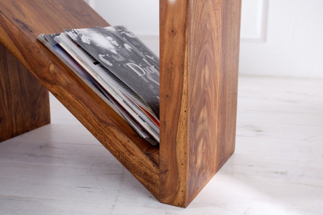 Table d'appoint design Z en bois massif
