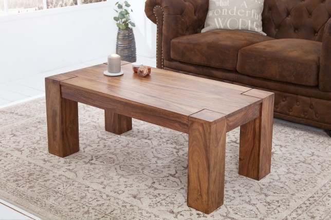 Table basse 100 cm rectangelaire en bois massif